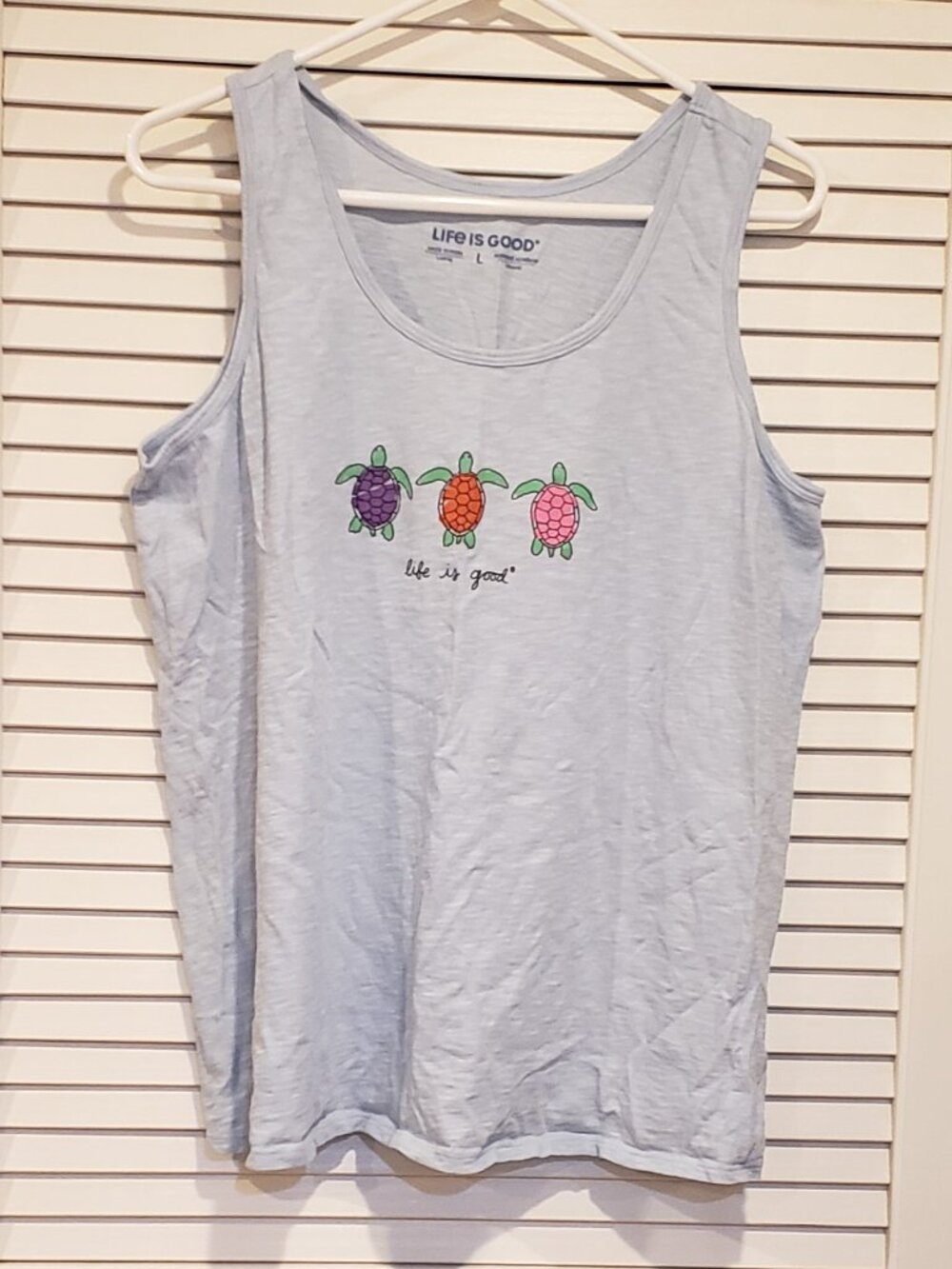 Life is good tank top for women size large